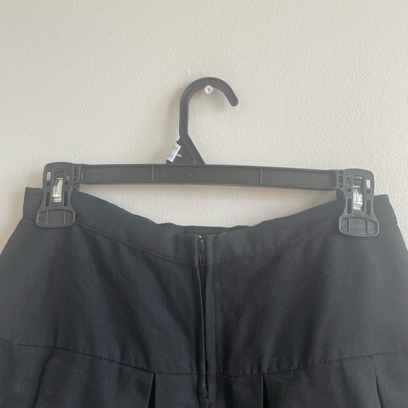 SOCIAL COLLISION BLACK BOX PLEAT MINI SKIRT TULLE RUFFLES SILVER STAR BUCKLES - Picture 12 of 13